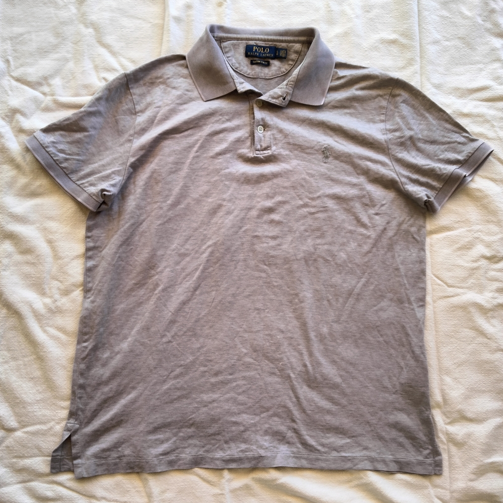 Polo Ralph Lauren Mesh Polo Collar T-shirt  "Custom Slim Fit" (Size M